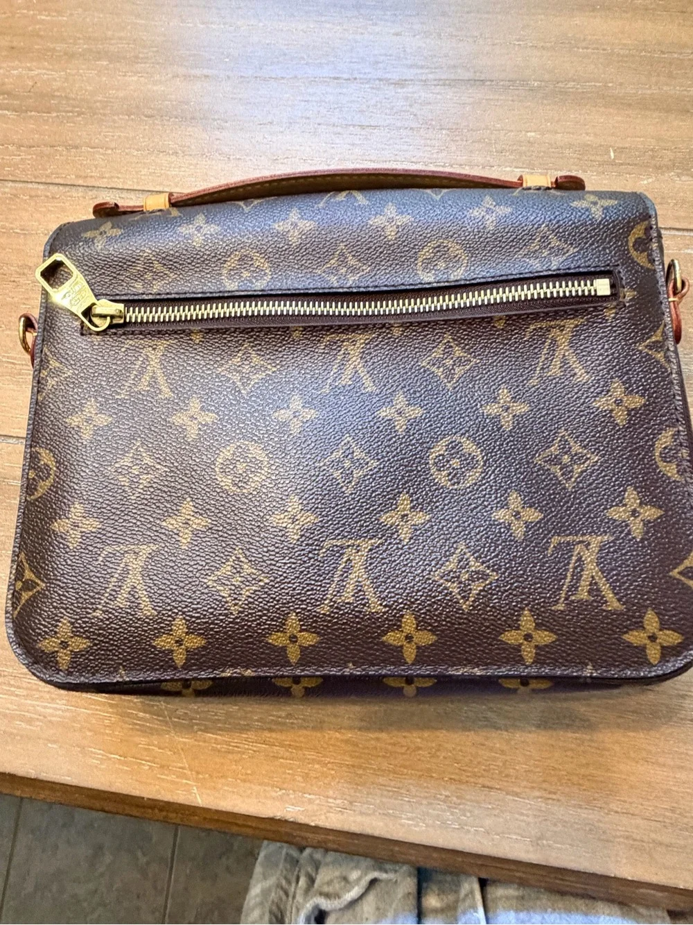 Louis Vuitton Brown Monogram Crossbody Bag with Gold Hardware